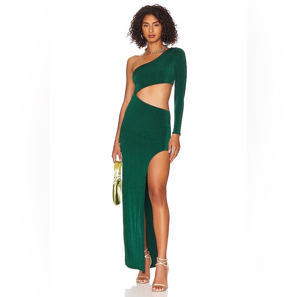 *NWOT* Camila Coelho Clarissa Midi Dress in Emerald Green - Picture 1 of 4